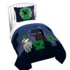 Jay Franco Minecraft Juego de Edredón y Funda de Almohada