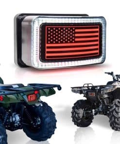 ATV Tail Light LED con Lente Humo y Luz de Freno Reversa,
