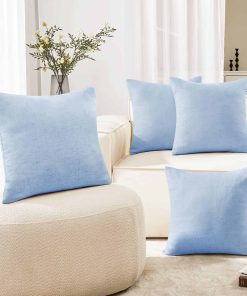 Fundas de Almohada Color Azul Cielo Deconovo, Fundas de