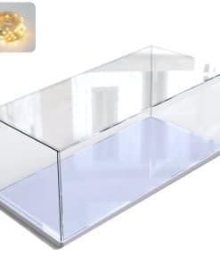 Estuche de exhibición de acrílico transparente espesado con