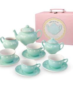Juego de Té de Porcelana Bright Stripes para Niños - Set de