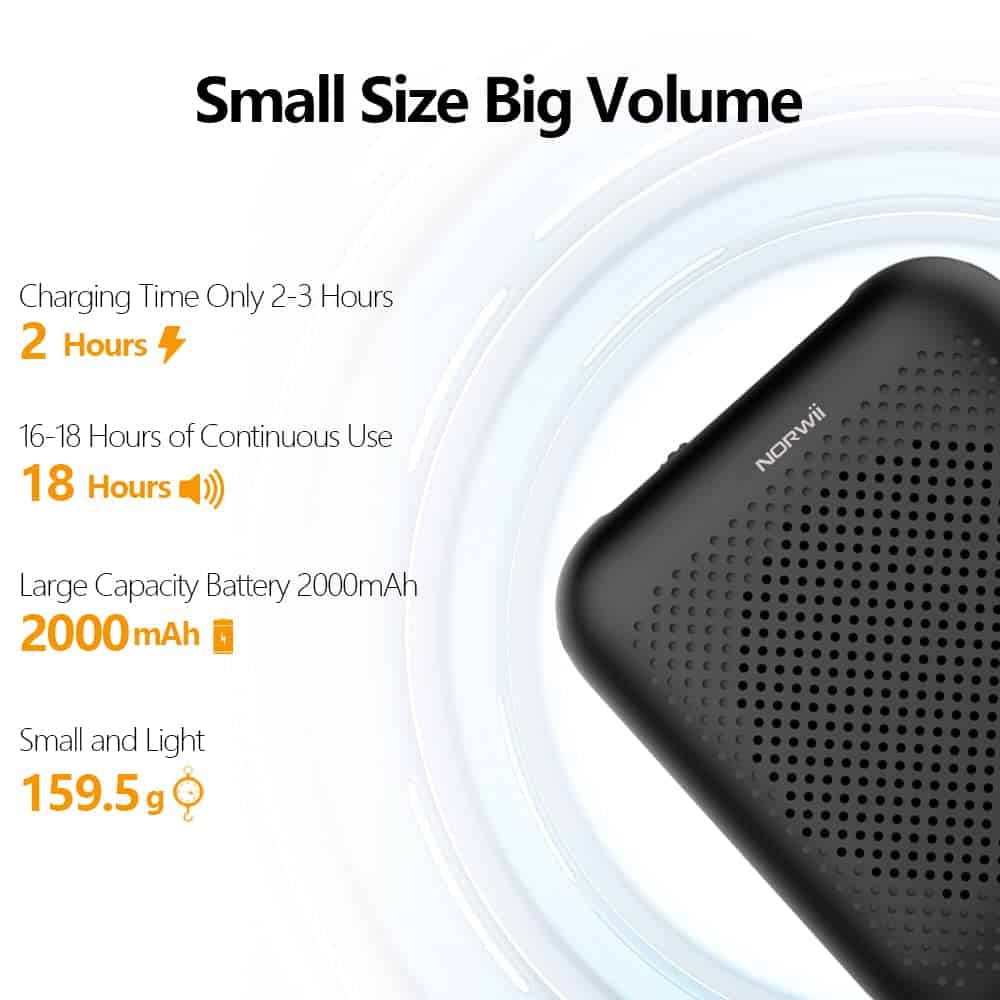 Amplificador de voz portátil recargable NORWII Mini con - Imagen 5