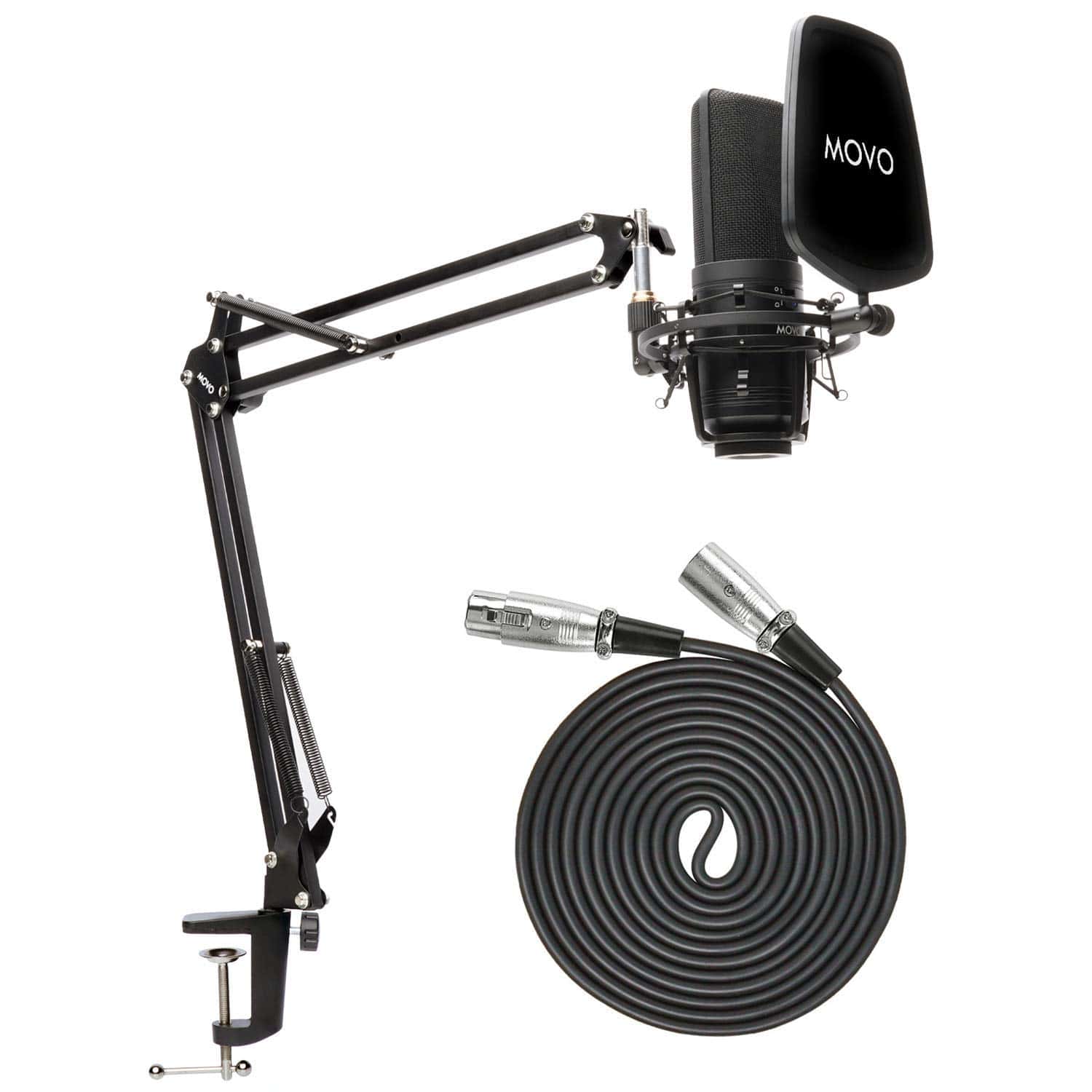 Paquete de Micrófono de Condensador XLR Movo VSM-7 con