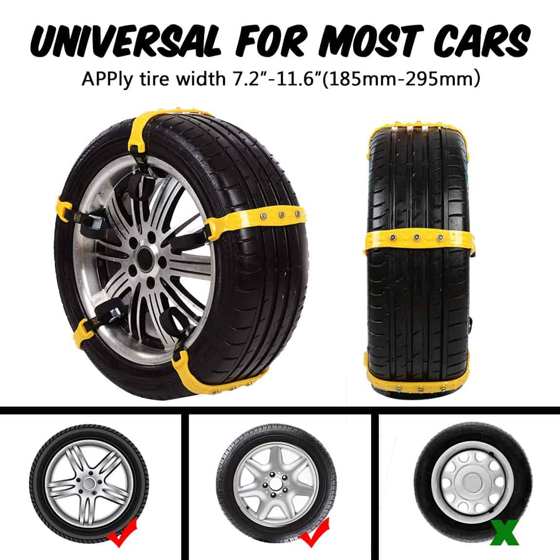 Cadenas de Nieve Actualizadas para Coches - 10 Pcs Correas - Imagen 6