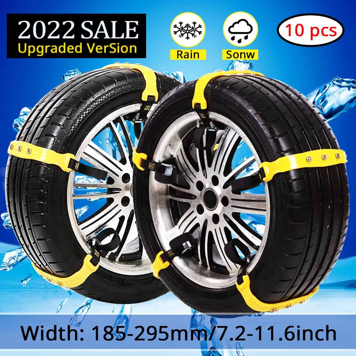 Cadenas de Nieve Actualizadas para Coches - 10 Pcs Correas - Imagen 3
