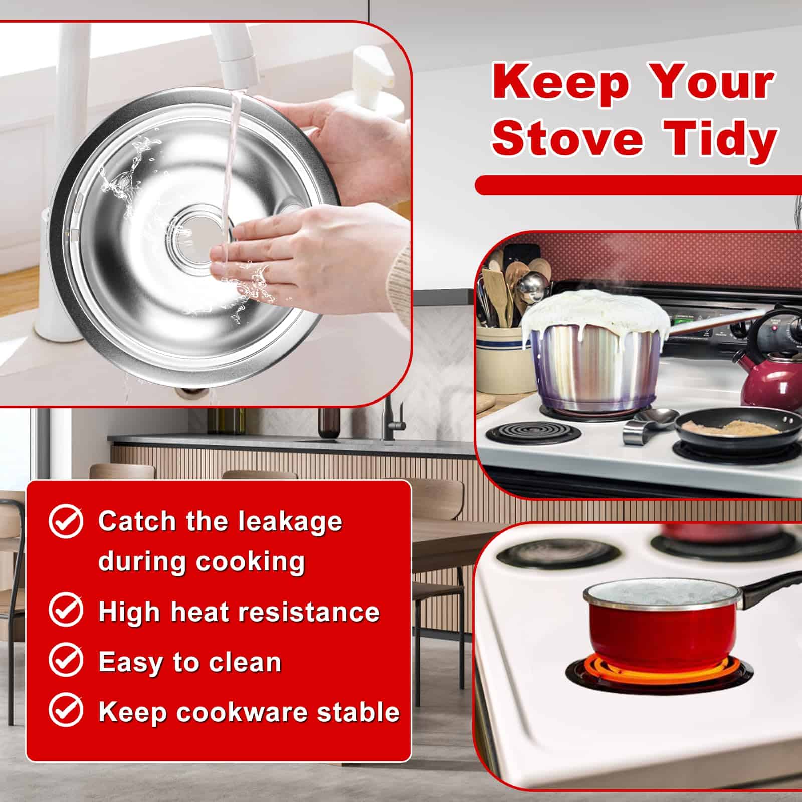 Cenipar 316048413 Quemador Bandejas de Goteo de 8 Pulgadas - Imagen 6