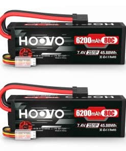 Batería de Lipo HOOVO 7.4V 80C 6200mAh 2S con Caja Dura y
