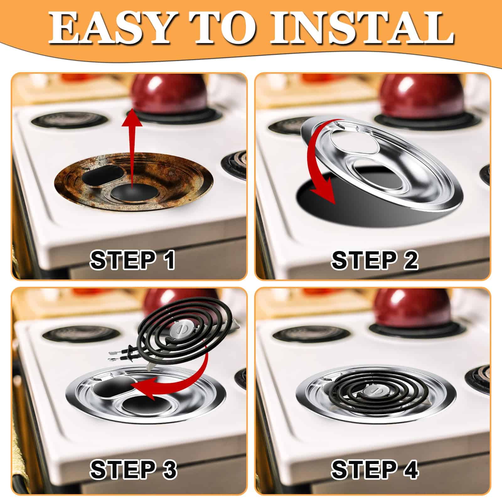 Cenipar W10196405 Juego de 3 piezas de bandejas de goteo de - Imagen 7