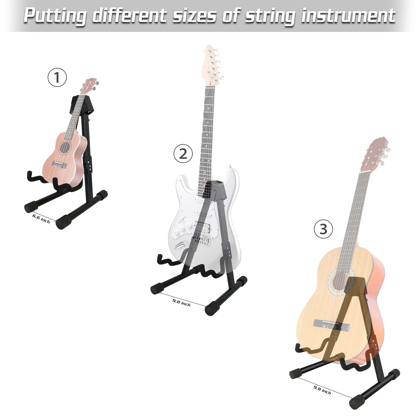 Soporte de Guitarra Plegable VANPHY, Soporte A-Frame - Imagen 6