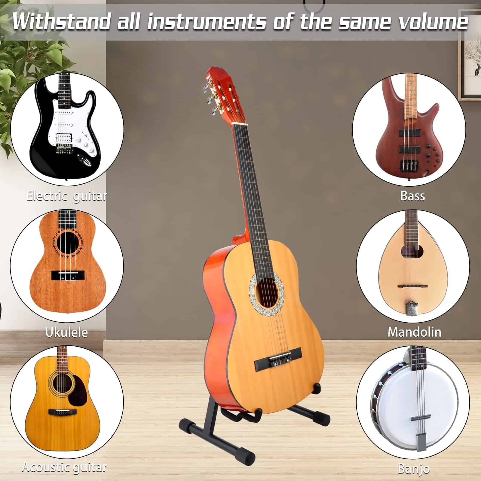 Soporte de Guitarra Plegable VANPHY, Soporte A-Frame - Imagen 7