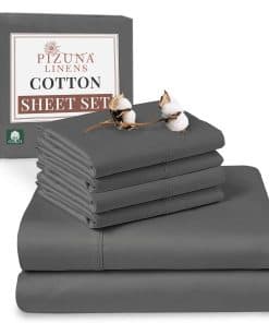 Juego de Sábanas de Algodón Pizuna Puro King Size, Lujosas