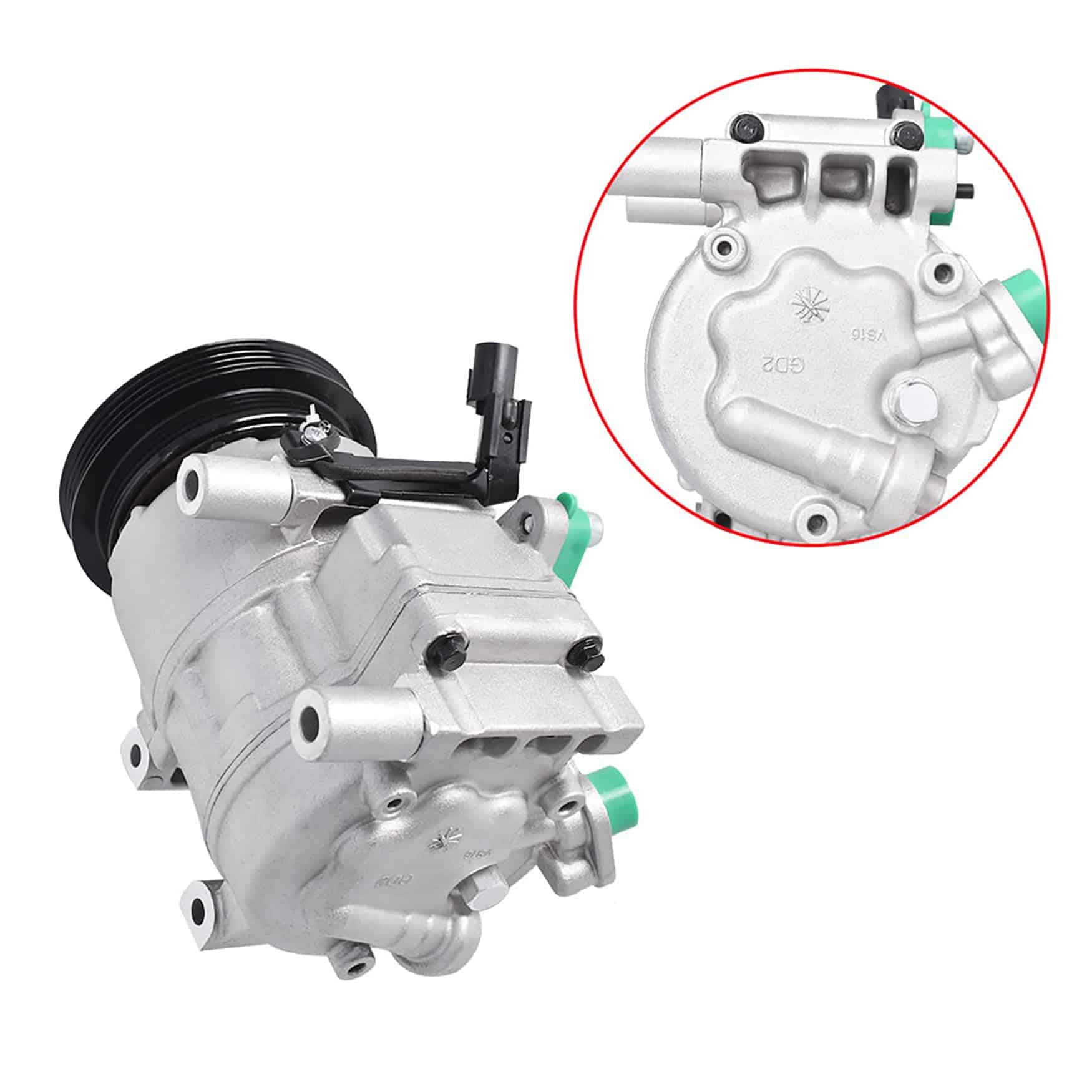 Compresor de aire acondicionado y embrague de A/C, A/C - Imagen 8