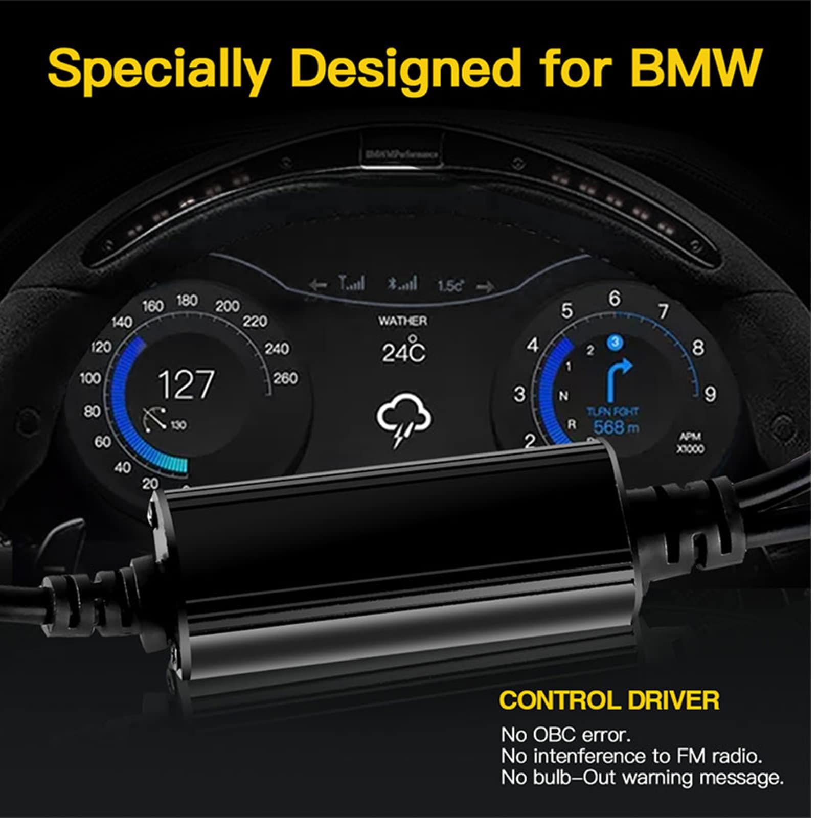 APMAT H8 LED Angel Eyes Halo Bulb Light Compatible para BMW - Imagen 5