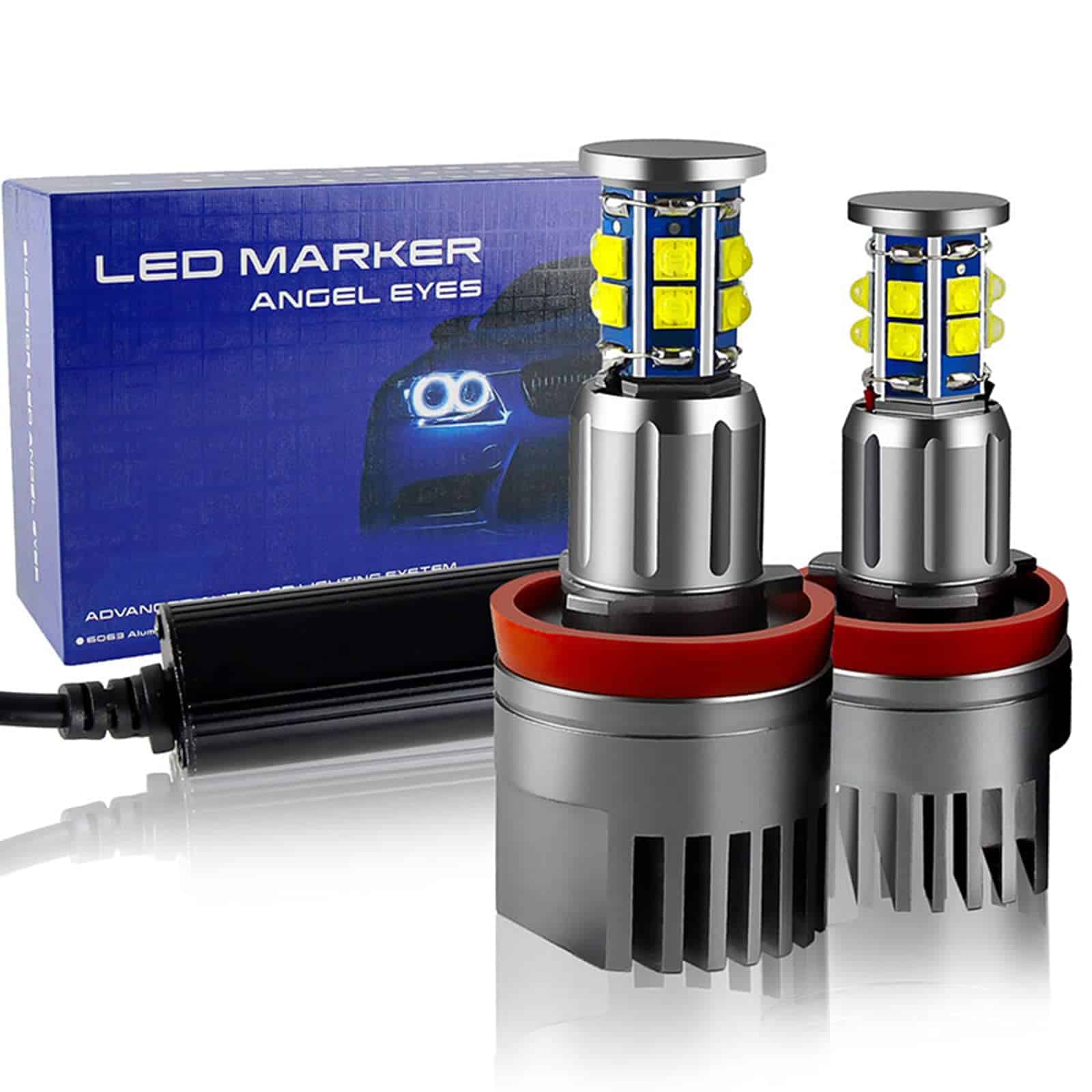 APMAT H8 LED Angel Eyes Halo Bulb Light Compatible para BMW