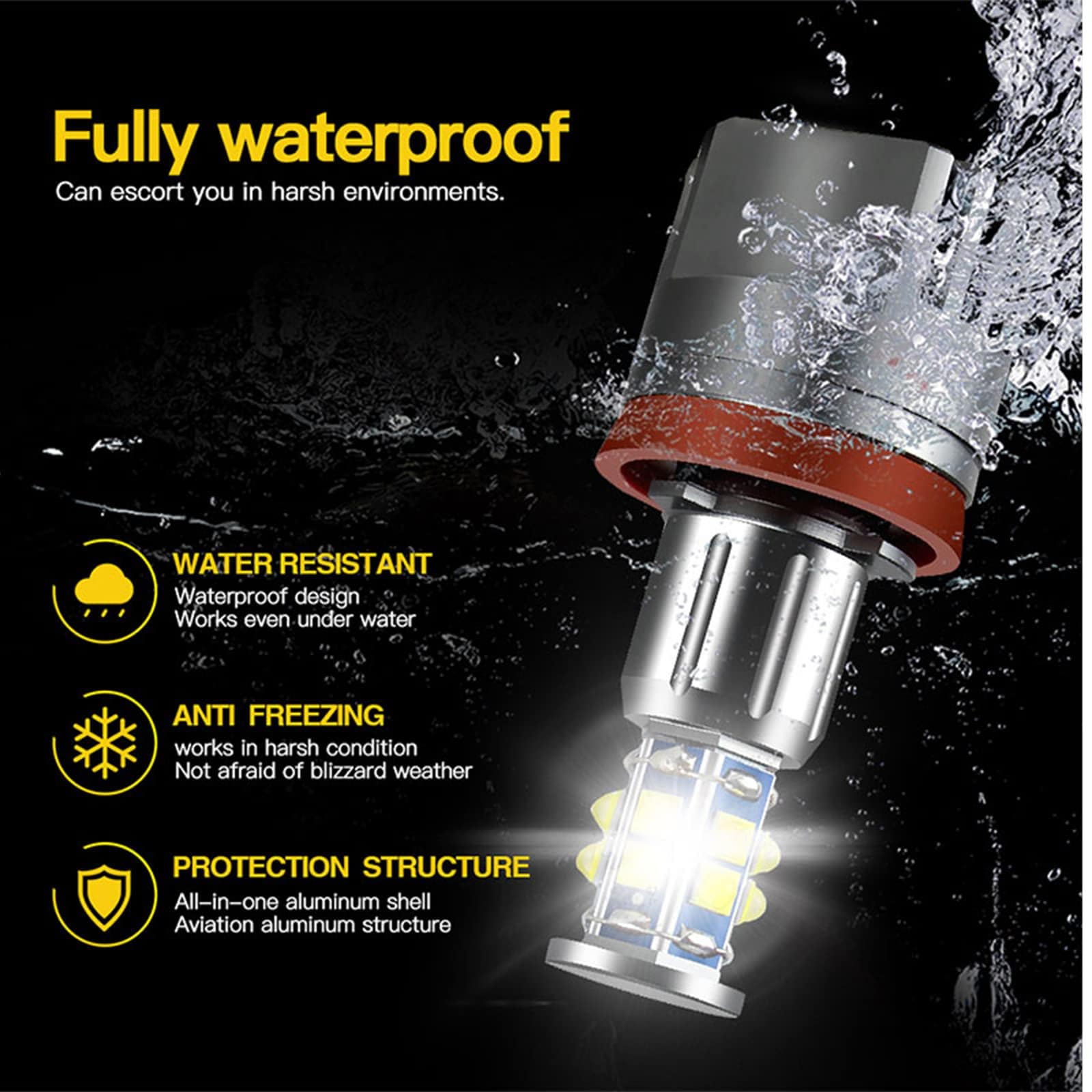 APMAT H8 LED Angel Eyes Halo Bulb Light Compatible para BMW - Imagen 4