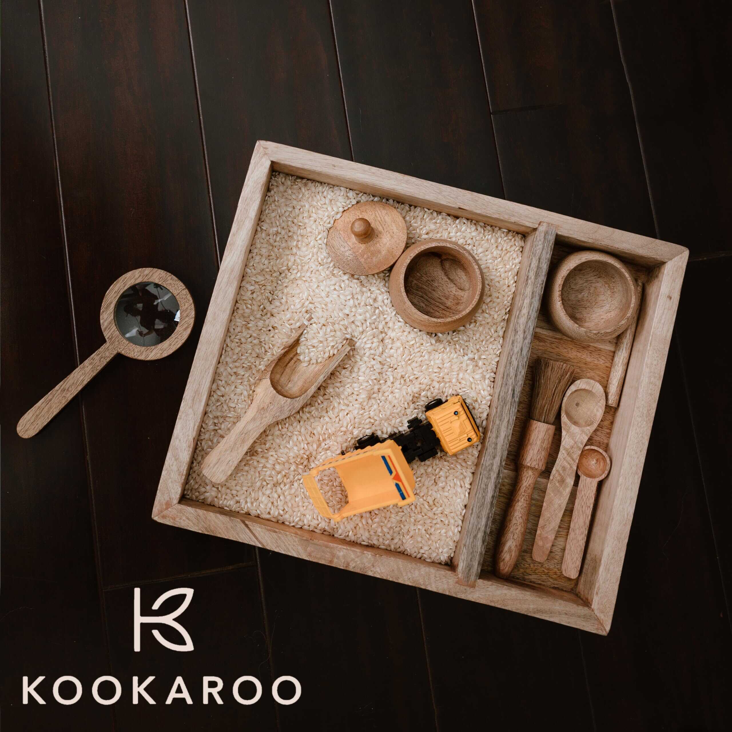 KOOKAROO Sensory Play Bin - 9 Herramientas Montessori + 1 - Imagen 9