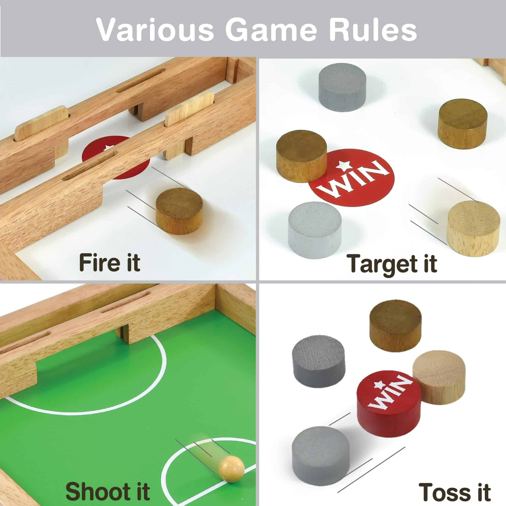 Flick n Kick: Juegos de Mesa de Madera Reversibles - Imagen 8
