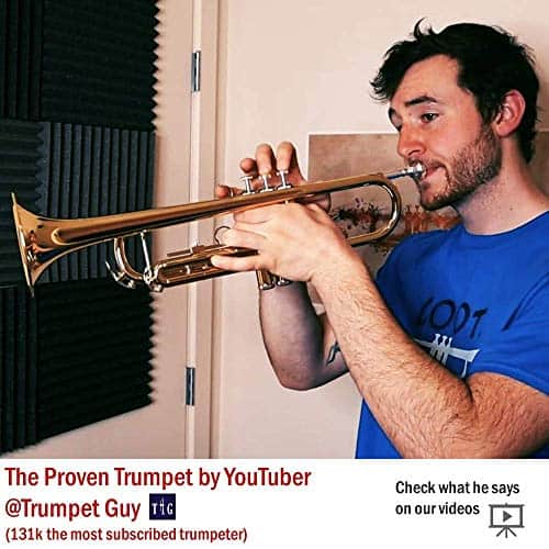 Trompeta en Si Bemol Libretto de laca dorada, tubo de - Imagen 3