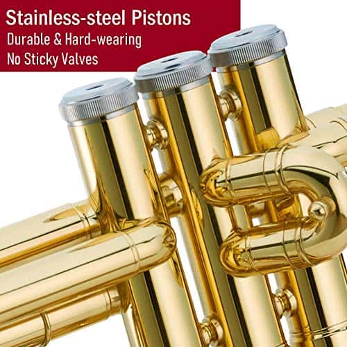 Trompeta en Si Bemol Libretto de laca dorada, tubo de - Imagen 6