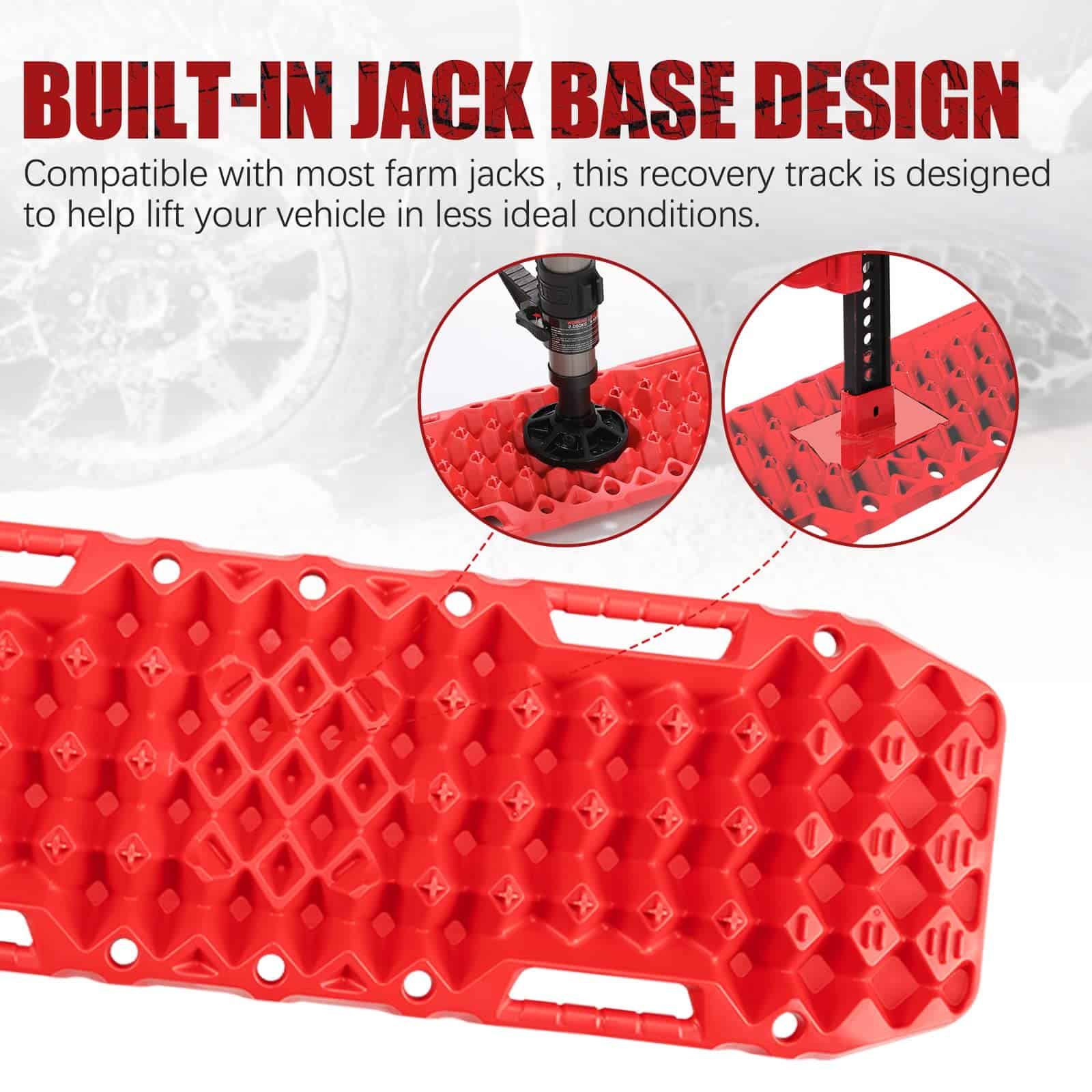 Tablas de tracción todoterreno BUNKER INDUST -Roja - Imagen 3