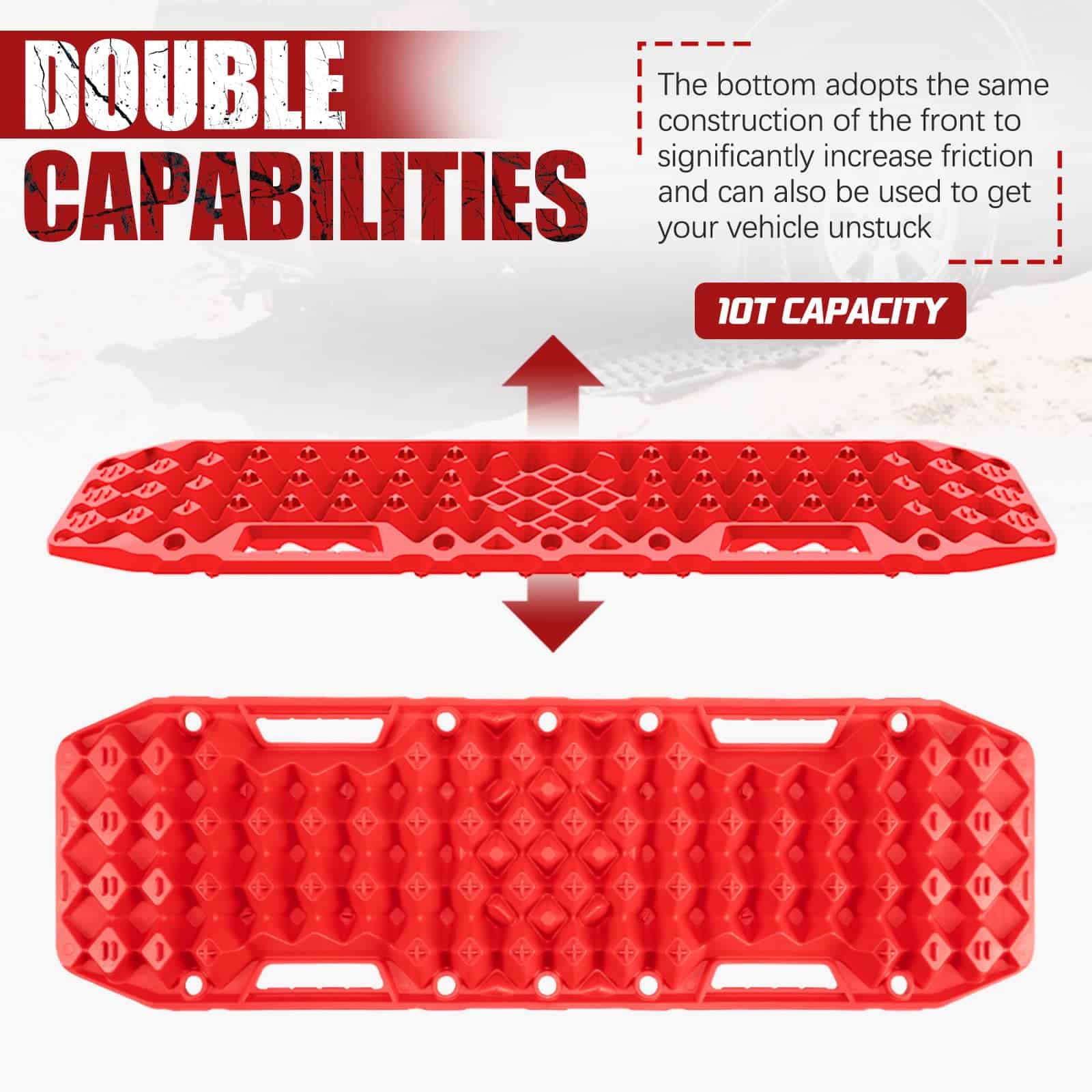 Tablas de tracción todoterreno BUNKER INDUST -Roja - Imagen 9