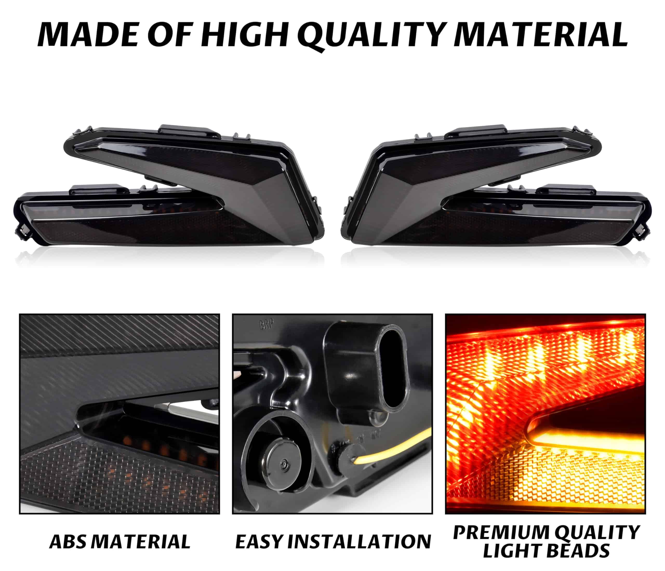 SAUTVS Luces traseras de LED con luz de señal amarilla para - Imagen 5