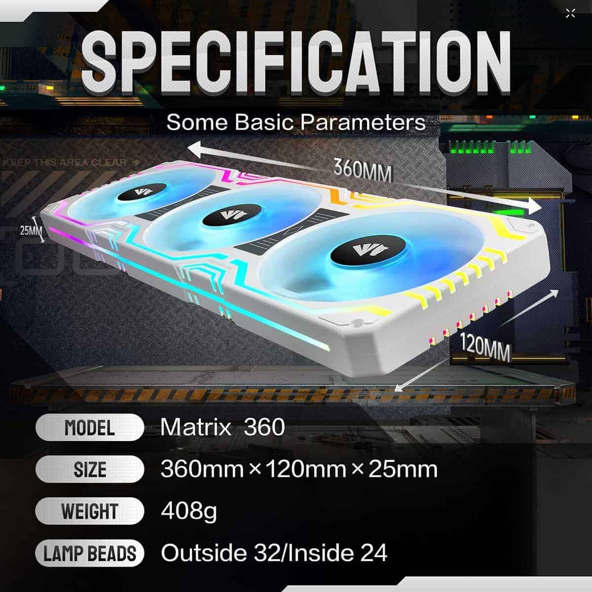 Asiahorse Matrix-White 56 LED RGB direccionables 360MM Todo - Imagen 4