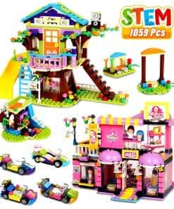 Conjunto de Bloques de Construcción de Casa del Árbol y