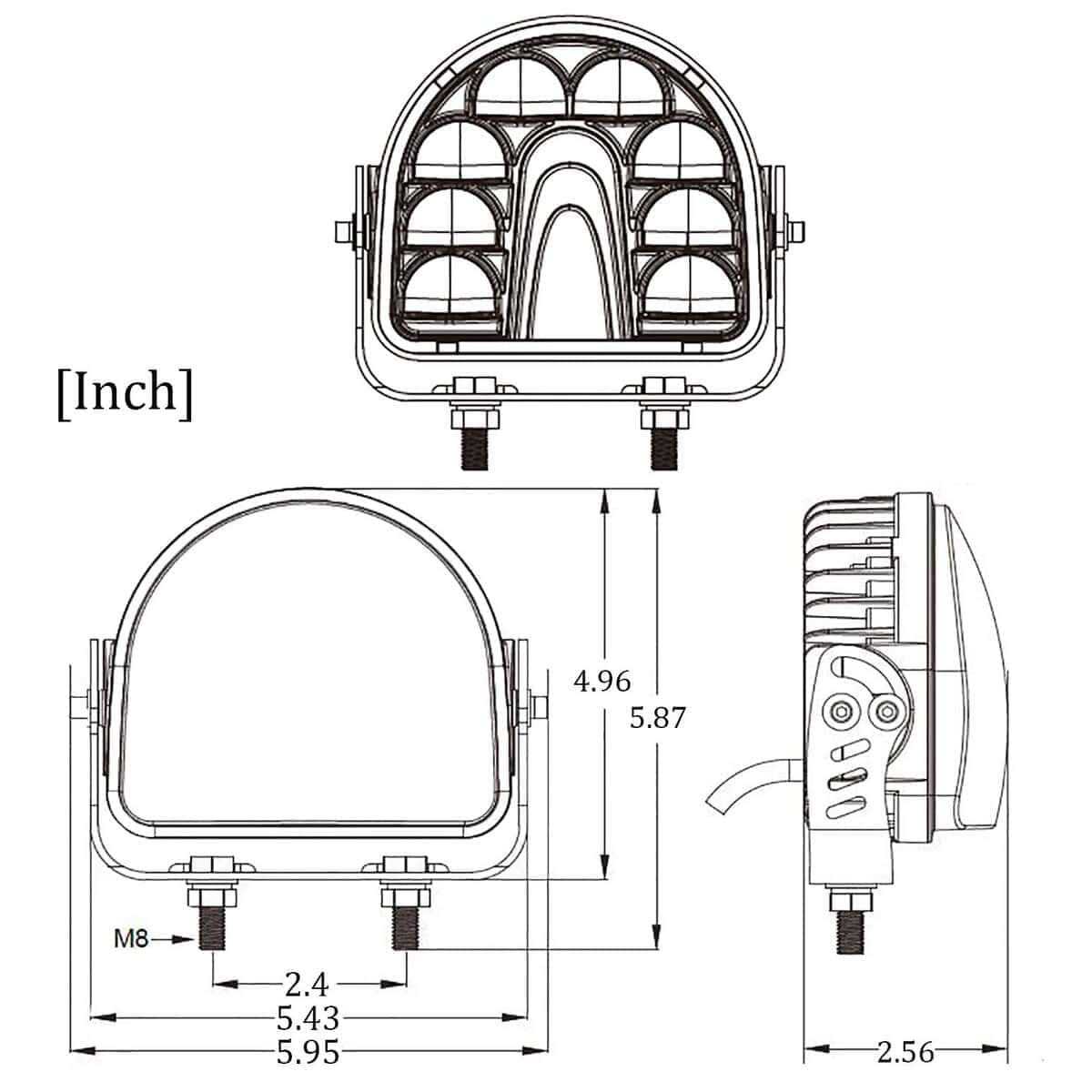ONERAY [4 Pack Luz de Advertencia LED Roja de Arco para - Imagen 5