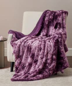 Manta de felpa Bedsure tamaño Twin - Morado, suave y