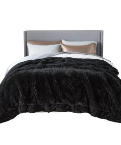 Manta King Size Esponjosa de Color Negro para Cama Bedsure,
