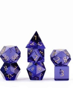 Set de dados DND de poli Alexandrite de junio grabado