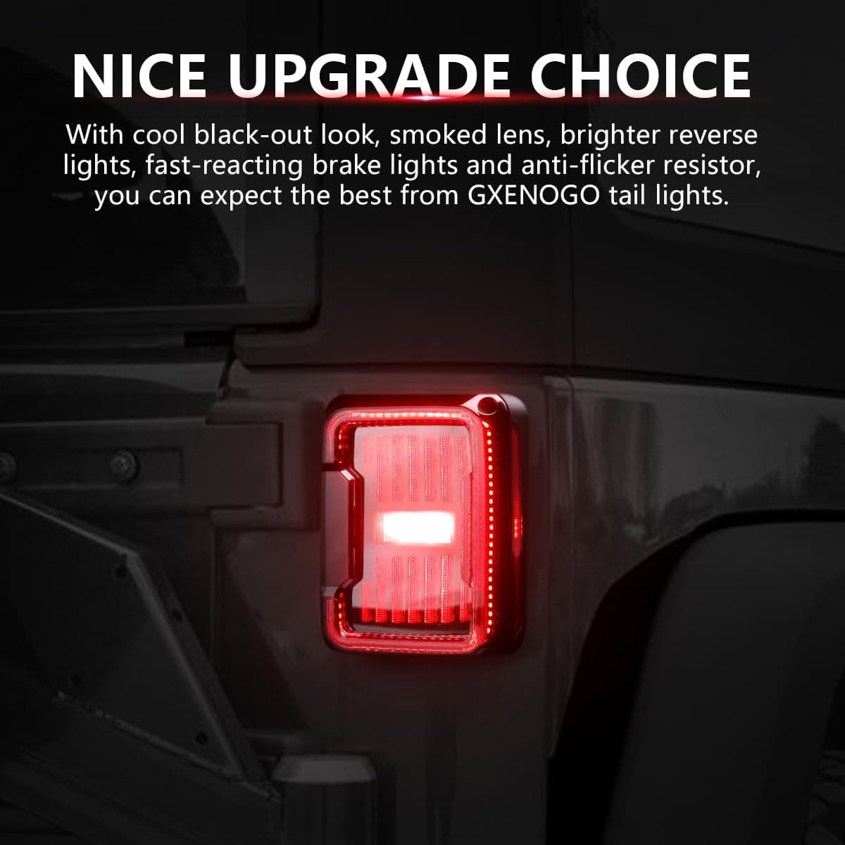 Luces Traseras LED GXENOGO Compatibles con Jeep Wrangler JK - Imagen 5
