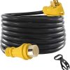 Cable de extensión RV pesado de 25 pies y 50 amperios,
