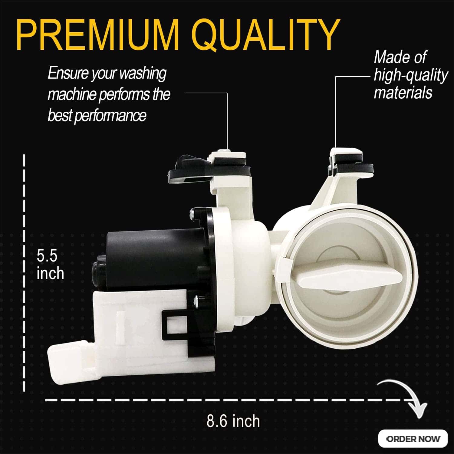Bomba de Drenaje para Lavadora W10130913 de Lifetime by - Imagen 5
