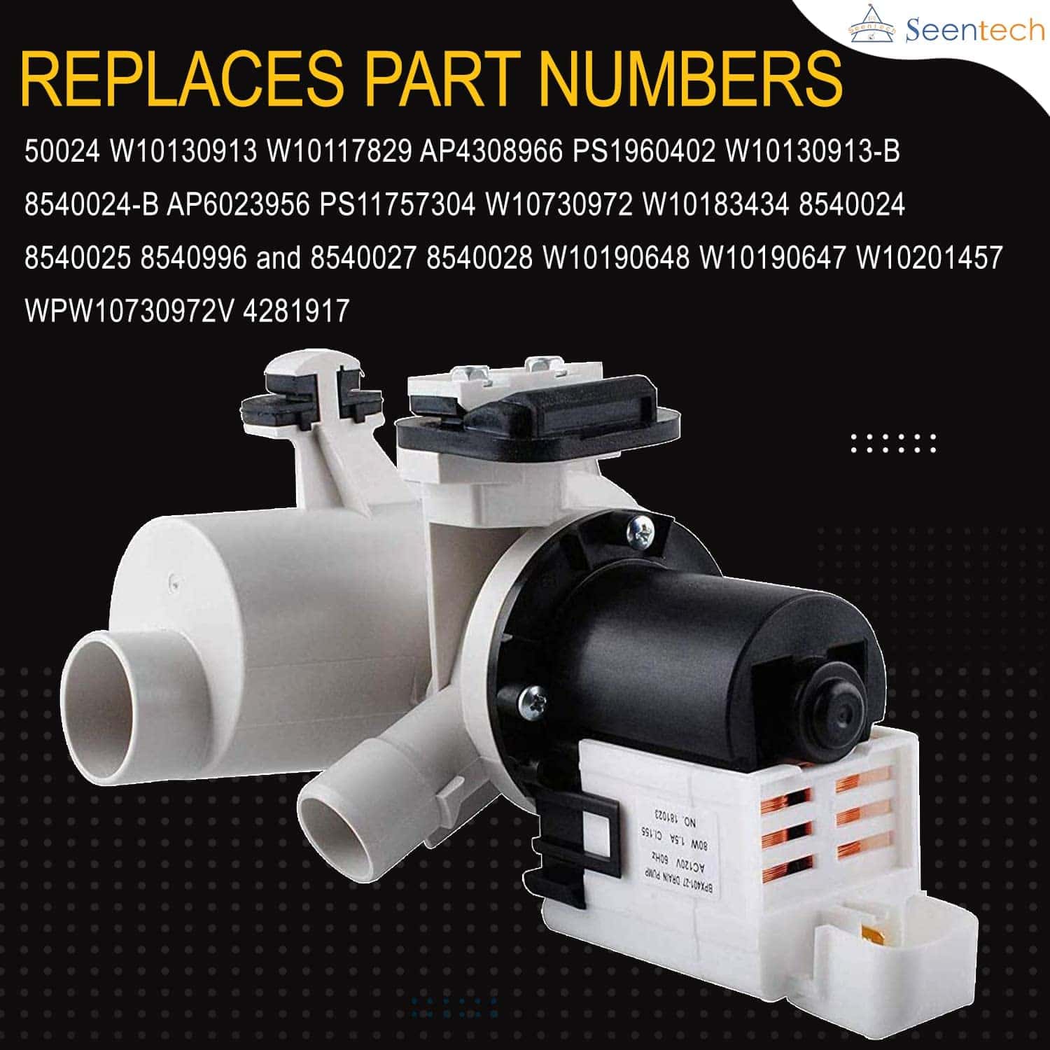 Bomba de Drenaje para Lavadora W10130913 de Lifetime by - Imagen 3