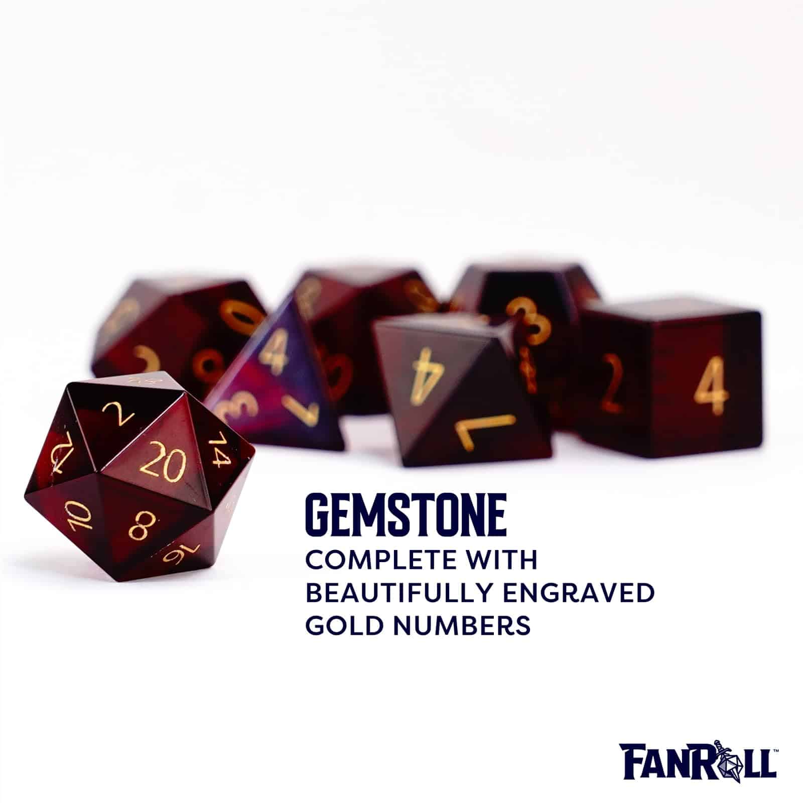 Conjunto de dados de poliédrico FanRoll by Metallic Dice - Imagen 5