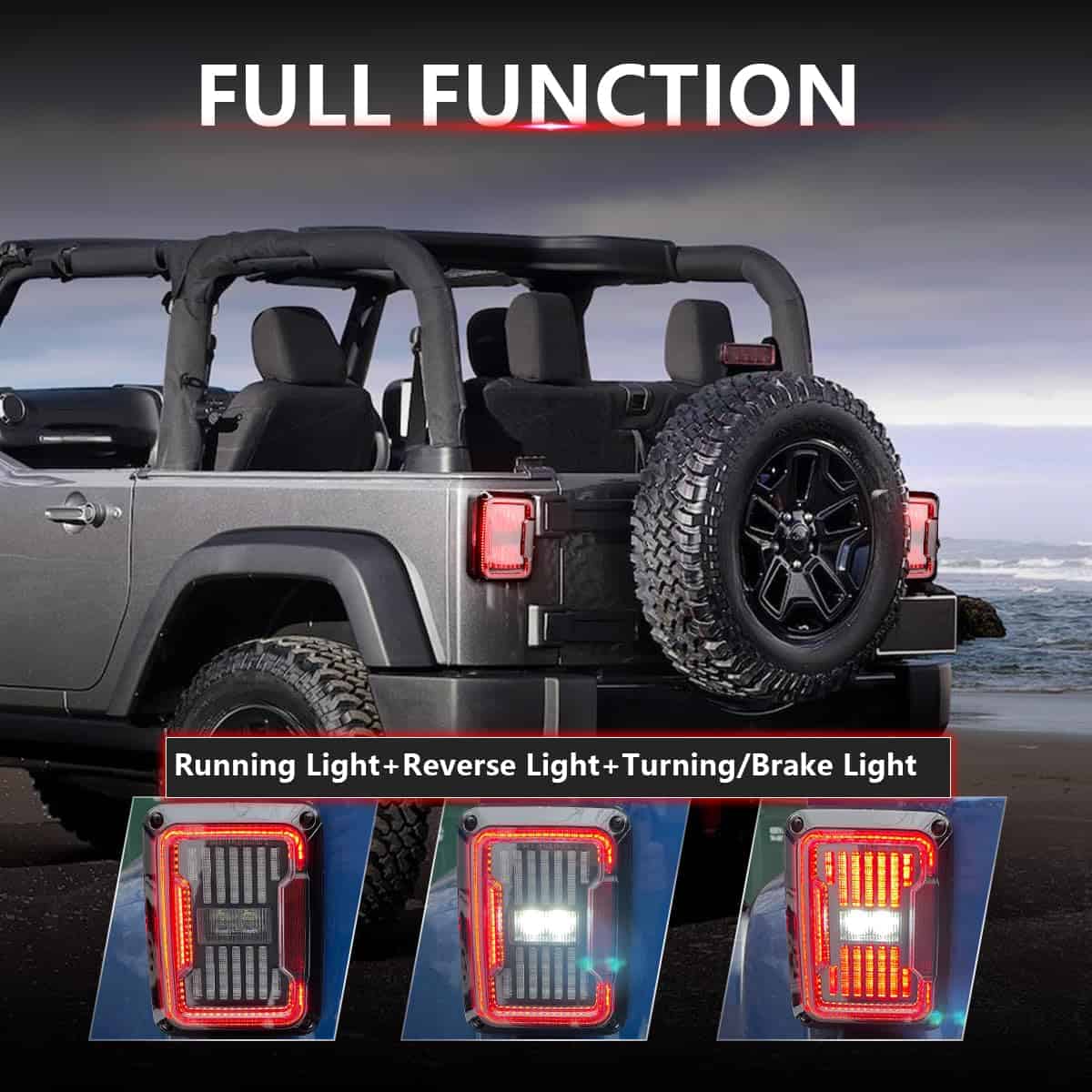 Luces Traseras LED GXENOGO Compatibles con Jeep Wrangler JK - Imagen 4