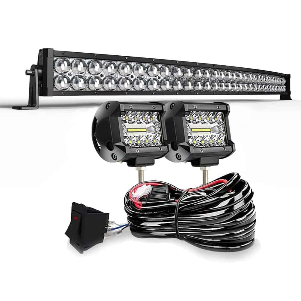 Barra de Luz LED Curva 5D de 42 Pulgadas 240W + 2x Luces