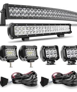 Barra de luz LED curvada 5D de 52" 300W + barra de luces