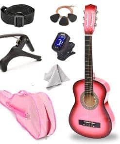 Guitarra de Madera para Zurdos de 76 cm con Funda y