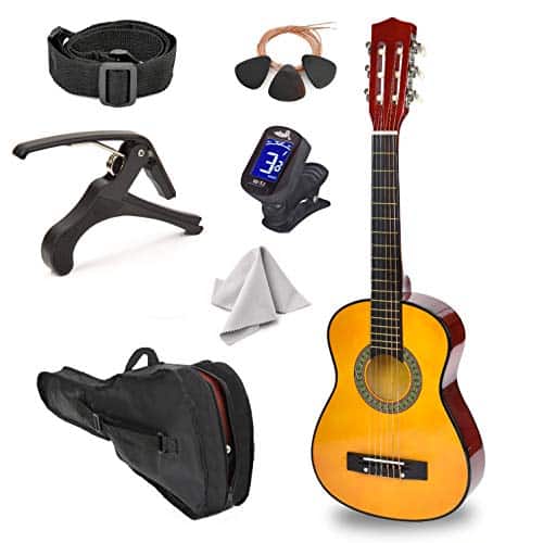 Guitarra de Madera para Zurdos de 30" con Estuche y