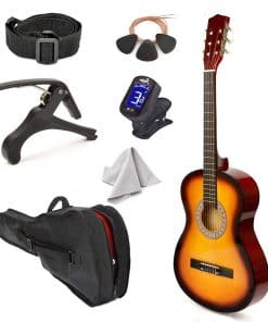 Guitarra de Madera para Zurdos de 30" con Estuche y