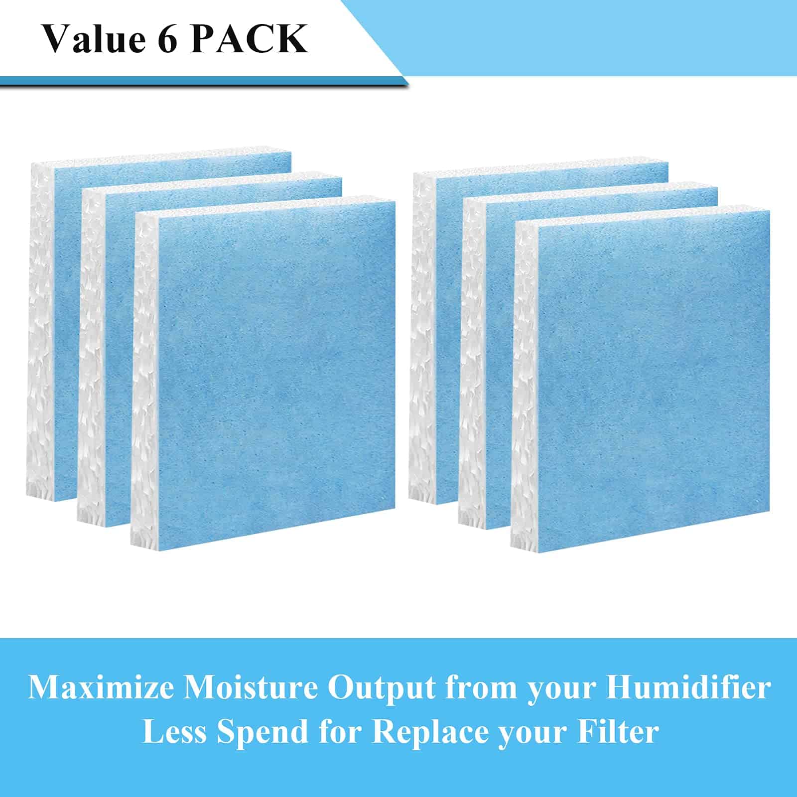Filtro de Humidificador de Repuesto Gxcdizx 6 Pack HFT600 - Imagen 5