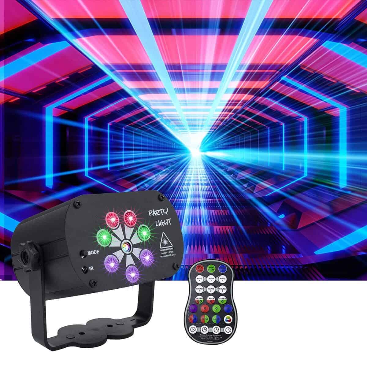 Luz de Fiesta AMKI DJ Disco - Proyector RGB de 120 Patrones