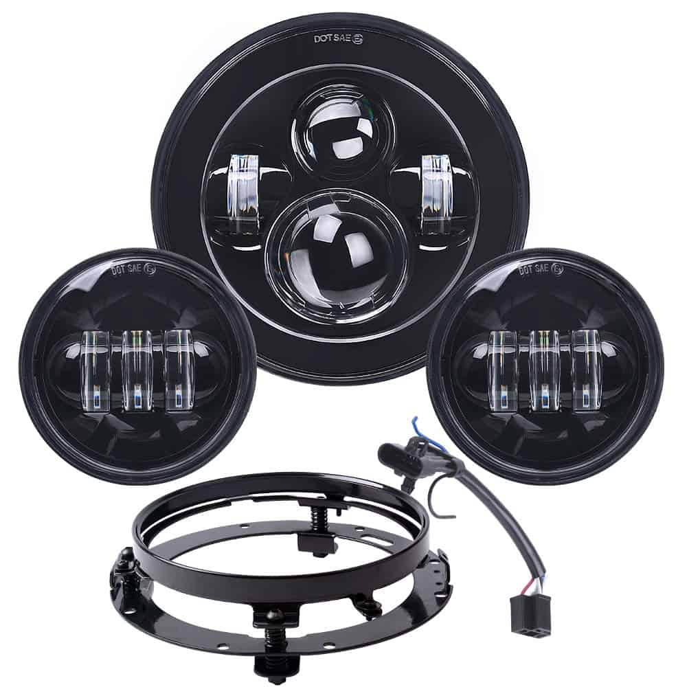 Kit de Faros Delanteros LED de 7 Pulgadas para Motocicleta