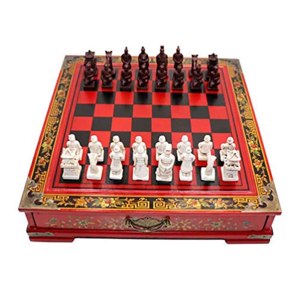 Juego de Ajedrez de Madera Único de 15 Pulgadas, Juego de