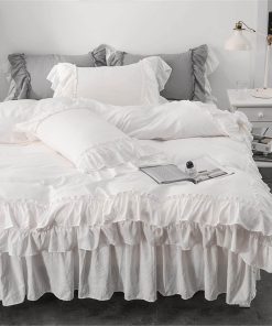 Juego de Funda Nórdica Vintage Blanco Shabby Chic de 3