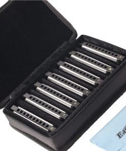 Set de 7 armónicas East top de 10 agujeros 7 colores