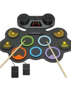 Set de Batería Electrónica para Niños - 9 Pads, 2 Pedales y